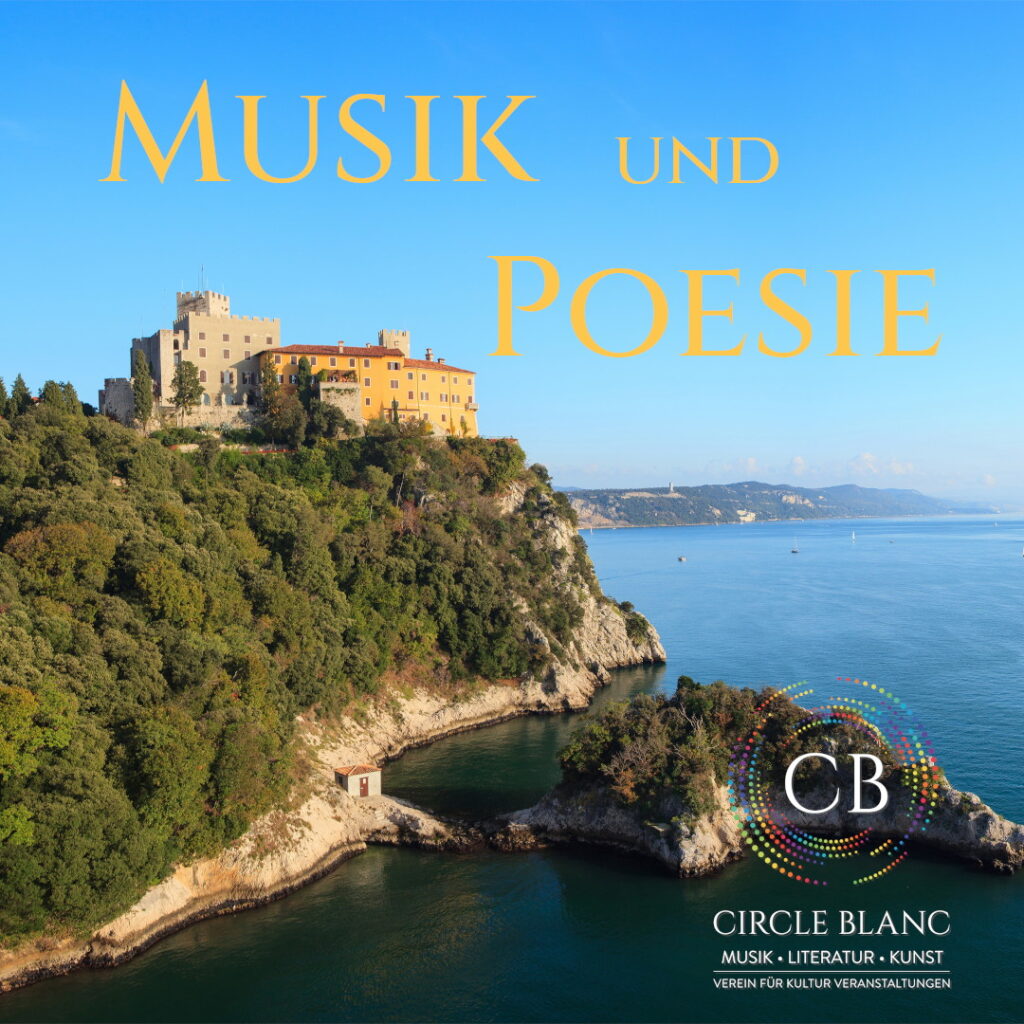 Produktbild für Musik und Poesie. Circle Blanc – Verein für Musik, Literatur und Kunst. Duinoschloss in Italien, Logo 'CB' im farbigen Kreis.